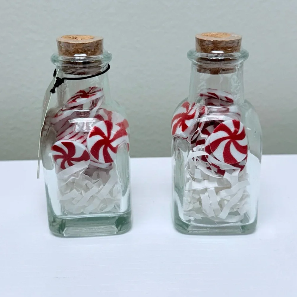 3 for $15 SALE New set of 2 Target Bullseye Peppermints Christmas Potion Bottles